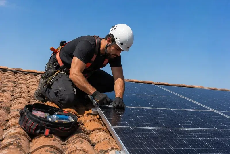 Maintenance et monitoring de panneaux solaires à Azolette